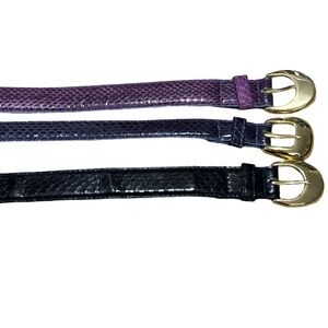 Ladies purple and black belts